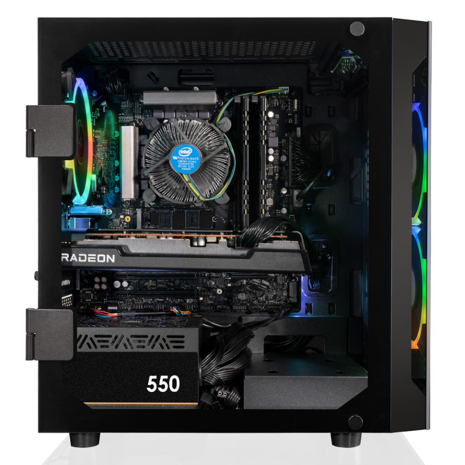 CLX SET Gaming Desktop - Intel Core i7 10700F 2.9GHz 8-Core Processor, 16GB DDR4 Memory, Radeon RX 6600 XT 8GB GDDR6 Graphics, 500GB M.2 NVMe SSD, 2TB HDD, WiFi, Black CLX Edition Karnak MicroATX Tower RGB Fans, Windows 11 Home 64-bit