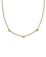 Kendra Scott Gold Mini Elisa Three Amber Stone Strand Necklace