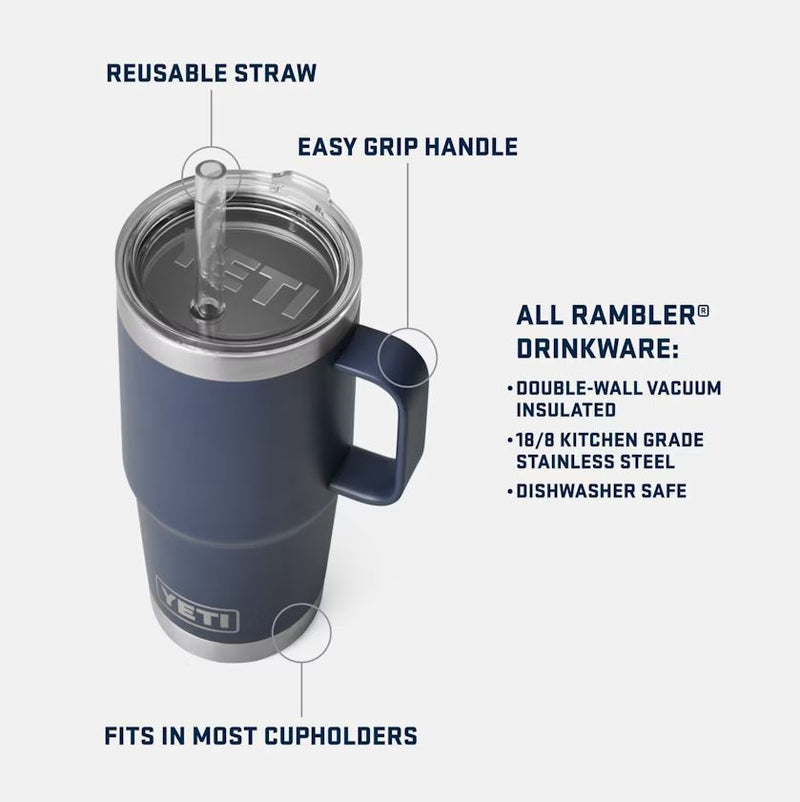 YETI Rambler 25 oz. Mug with Straw Lid