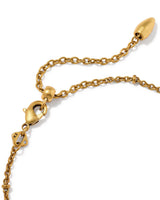 Kendra Scott Tiger Striped Elaina Vintage Gold Delicate Chain Bracelet - Green Mother of Pearl