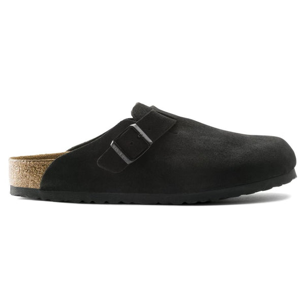Birkenstock Boston Soft Footbed Suede Leather Clogs - Narrow