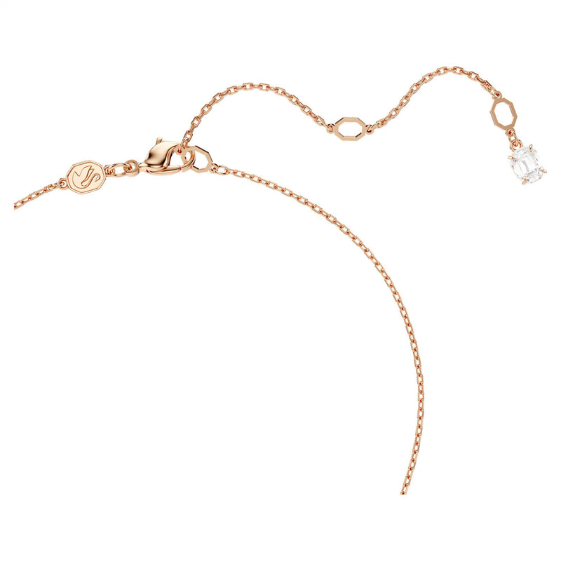 Swarovski Hyperbola Pendant Necklace - Mini, White, Rose Gold-Tone Plated