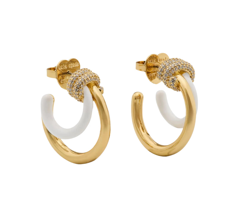 Kate Spade Ropes & Knots Layered Hoop Earrings