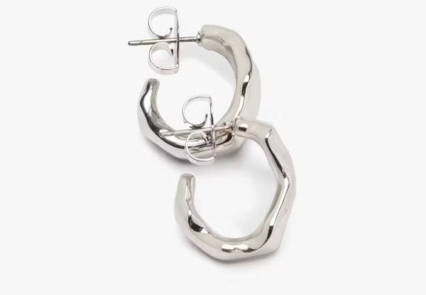 Kate Spade Molten Hoop Earrings - Silver-Toned