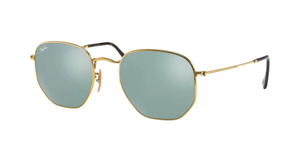 Ray-Ban Hexagonal Flat Lenses Non-Polarized Sunglasses - Arista/Gray Flash