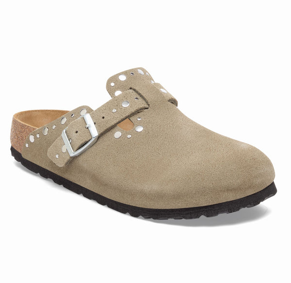 Birkenstock Womens Boston Rivet Suede Clogs