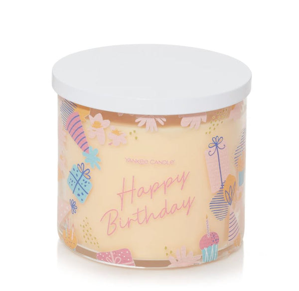 Yankee Candle Vanilla Cupcake Happy Birthday 3-Wick Candle