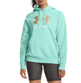 Under Armour Womens Rival Fleece Glitter Pullover Hoodie