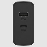 OtterBox - Fast Charge PD USB C and USB A Dual Port Wall Charger 30W