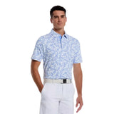 Callaway Mens Chev Botanical Print Golf Short Sleeve Polo Shirt