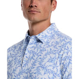 Callaway Mens Chev Botanical Print Golf Short Sleeve Polo Shirt