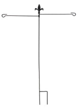 Evergreen Fleur de Lis Dual Garden Flag Stand
