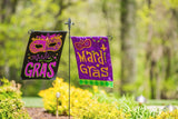 Evergreen Fleur de Lis Dual Garden Flag Stand