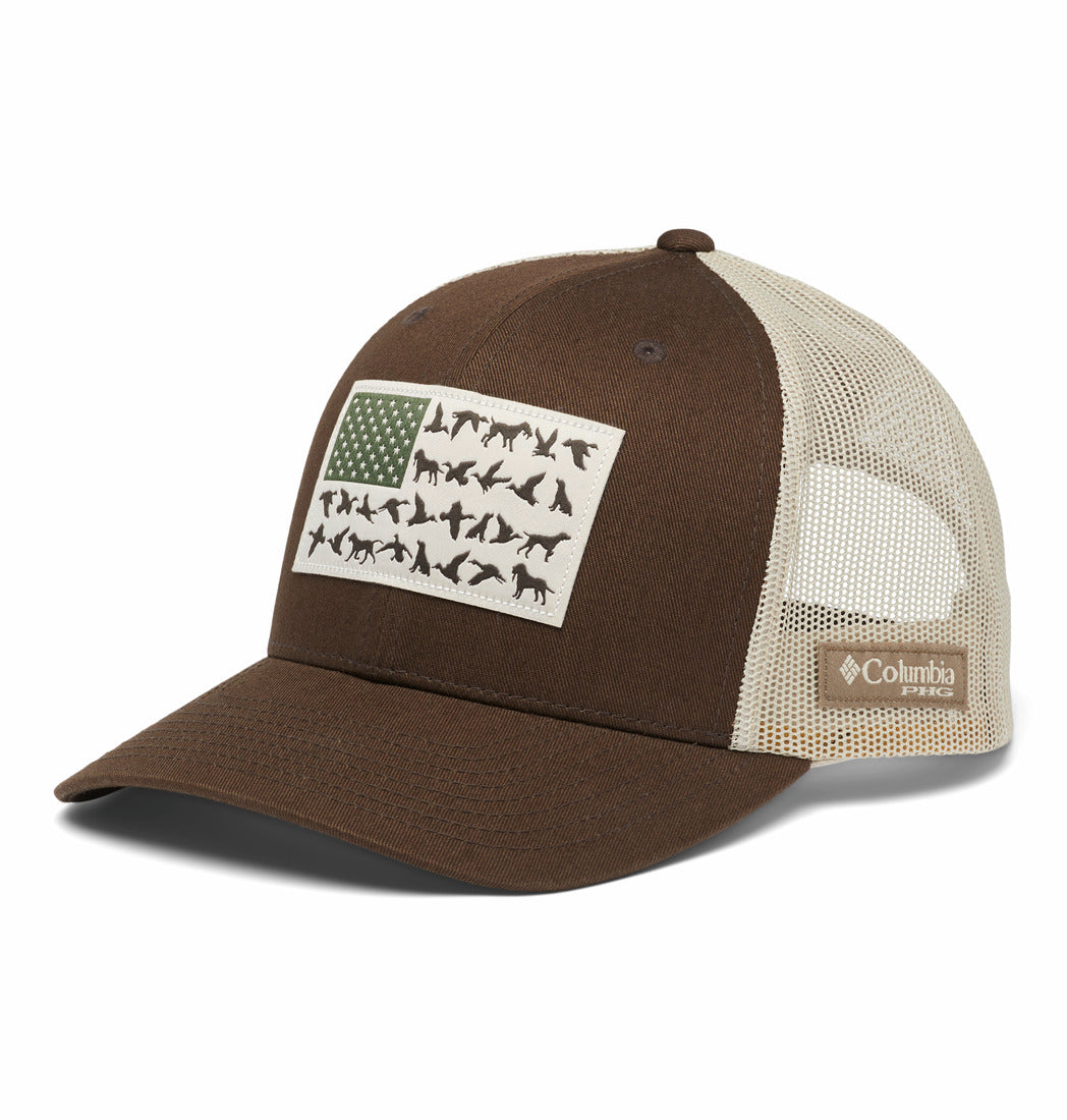 Columbia Mens PHG Game Flag Mesh Snapback Hat