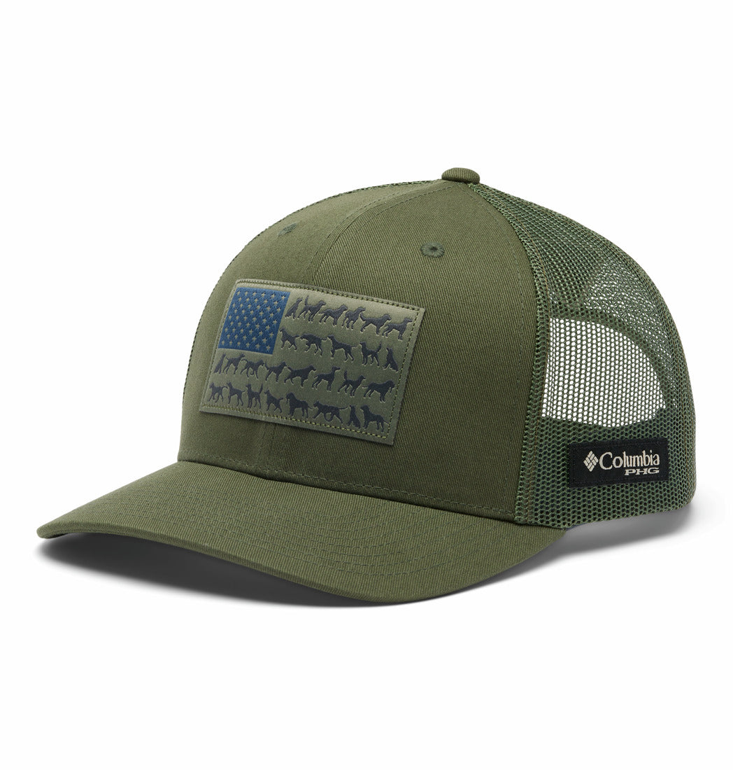Columbia Mens PHG Game Flag Mesh Snapback Hat