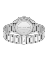 Lacoste Mens Boston Stainless Steel Chronograph Silver-Tone Watch