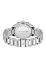 Lacoste Mens Boston Stainless Steel Chronograph Silver-Tone Watch