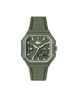 Lacoste Mens LC33 Analog and Digital Square Silicone Watch