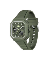 Lacoste Mens LC33 Analog and Digital Square Silicone Watch