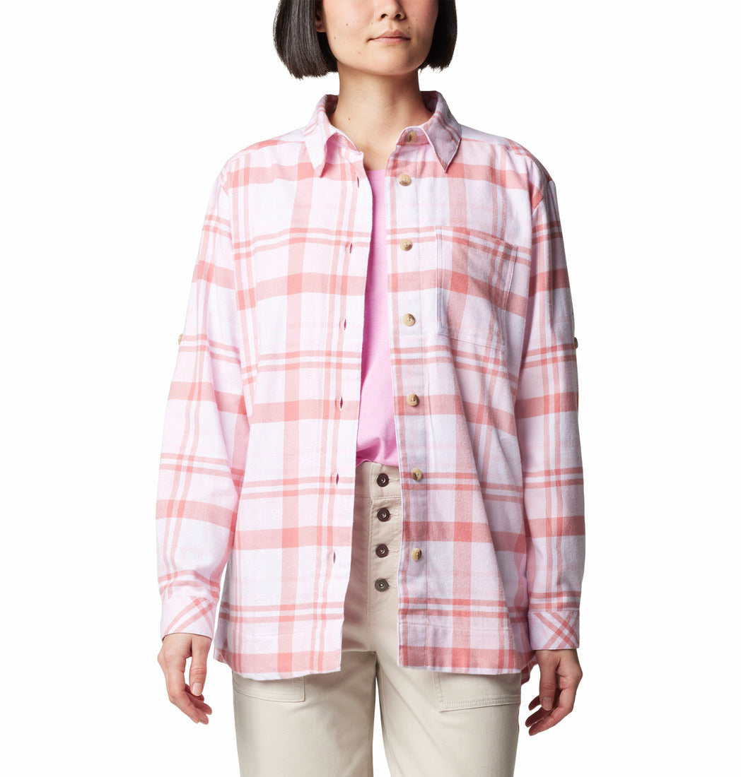 Columbia Womens Holly Hideaway Long Sleeve Flannel Shirt