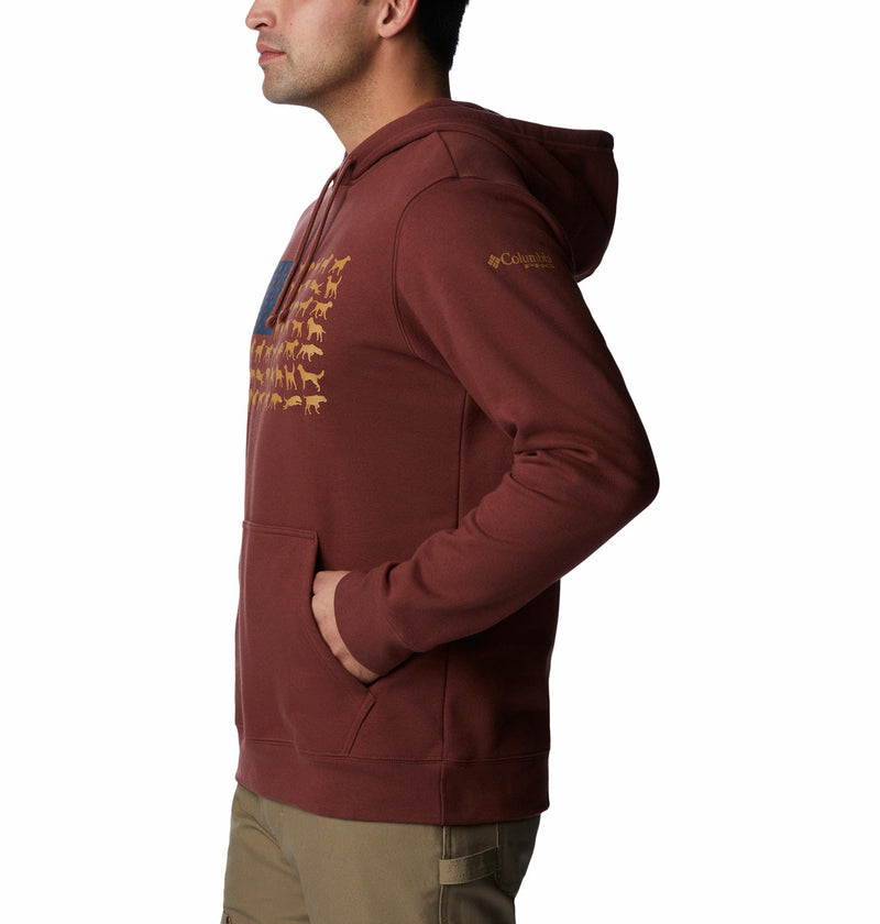 Columbia Mens PHG Game Flag Fleece Pullover Hoodie