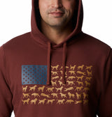 Columbia Mens PHG Game Flag Fleece Pullover Hoodie