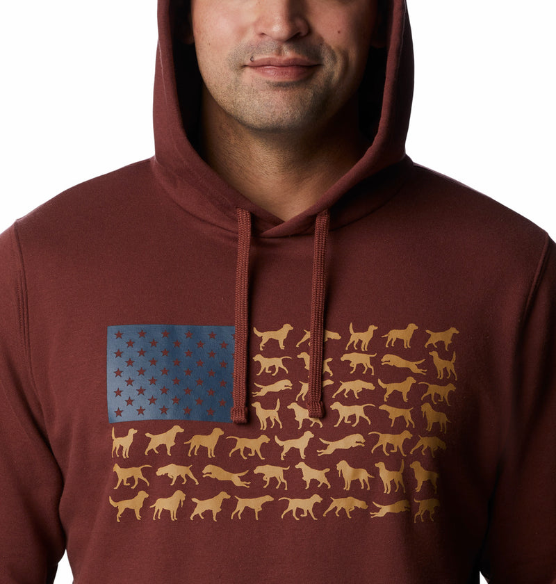 Columbia Mens PHG Game Flag Fleece Pullover Hoodie