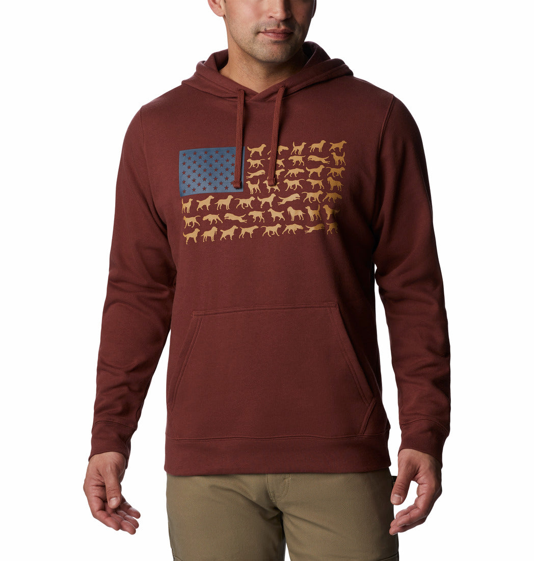 Columbia Mens PHG Game Flag Fleece Pullover Hoodie