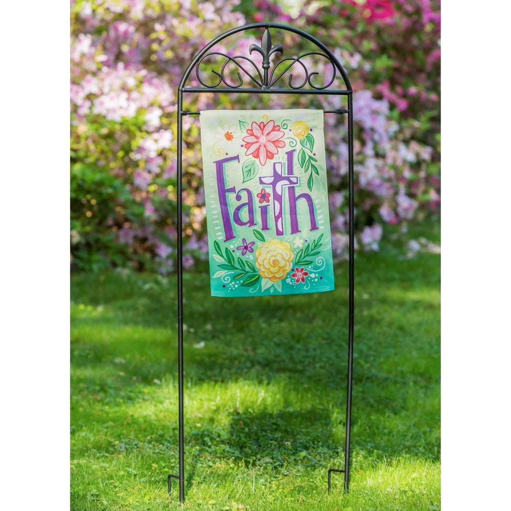 Evergreen Fleur de Lis Garden Flag Arbor Stand