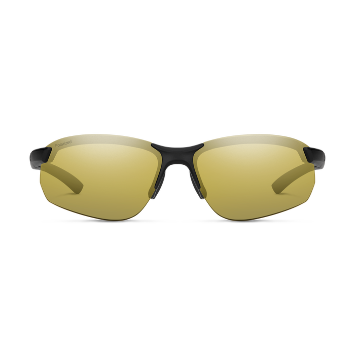 Smith Parallel MAX 2 Matte Black Frame - Polarized Gold Mirror Lens - Polarized Sunglasses