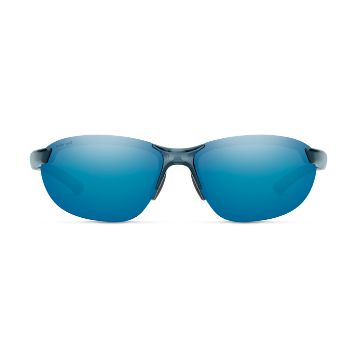 Smith Parallel 2 Crystal Mediterranean Frame - Polarized Blue Mirror Lens - Polarized Sunglasses