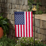 Evergreen Mason Jar Solar Garden Flag Stand