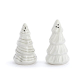 DEMDACO Snowy Trees Cream Ceramic Salt & Pepper Shakers - Set of 2