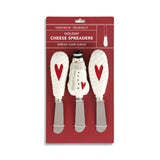 DEMDACO Snowman Red Heart Ceramic Spreaders - Set of 3