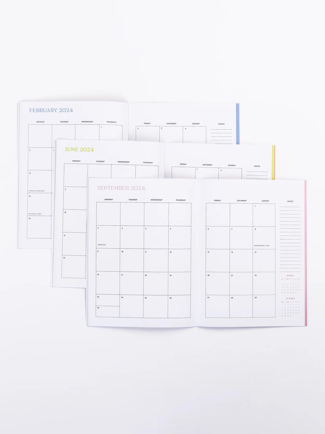 Mary Square Large Monthly Academic Planner - Check Mate