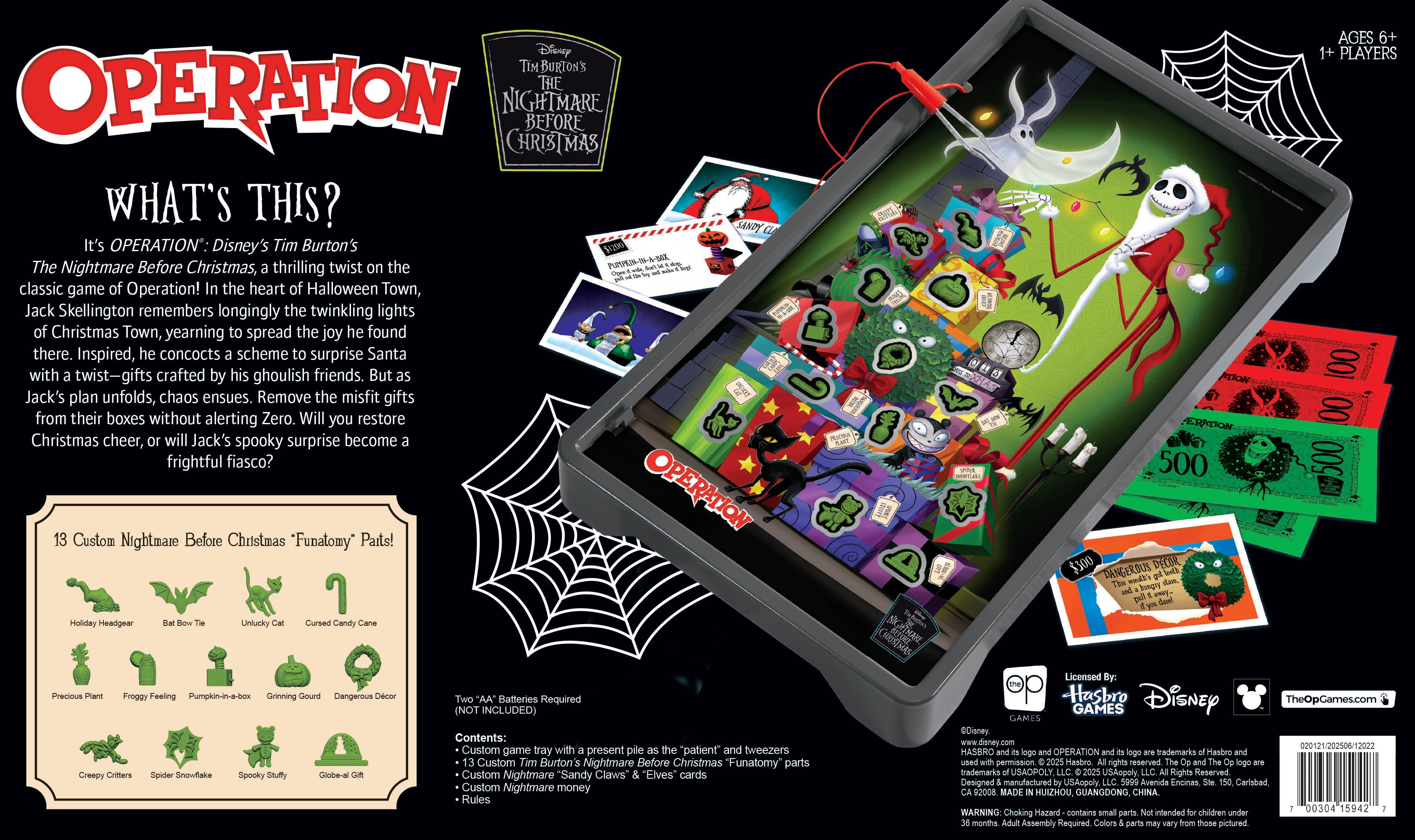 The OP Games Operation: Disney The Nightmare Before Christmas Jack Skellington Edition