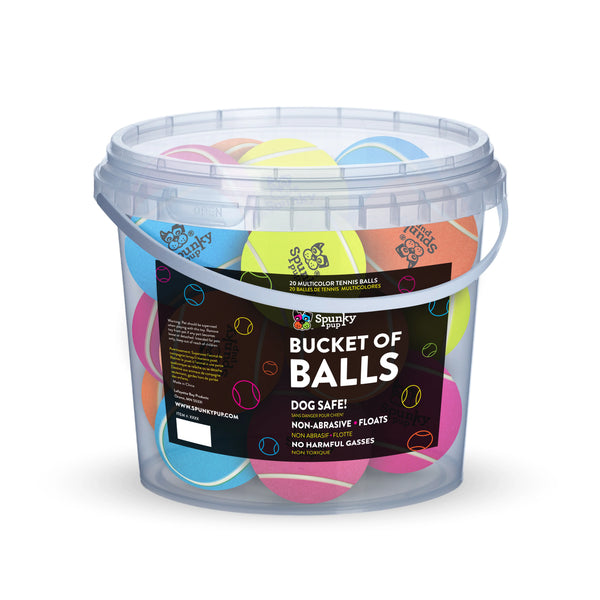 Spunky Pup Bucket of Balls - Tennis Balls - 20 ct.
