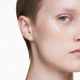 Swarovski Meteora Stud Earrings - White, Gold-tone plated