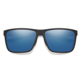 Smith Riptide Matte Black Frame - ChromaPop Glass Polarized Blue Mirror Lens - Polarized Sunglasses