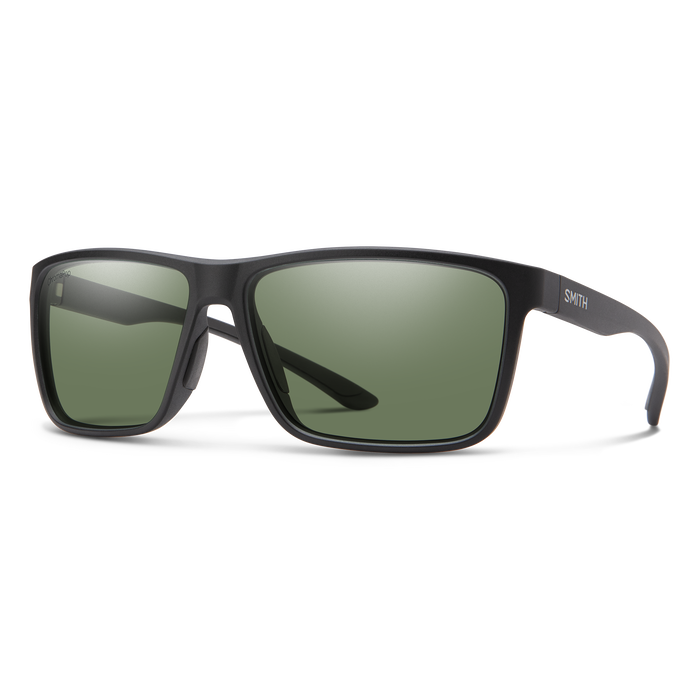 Smith Riptide Matte Black Frame - ChromaPop Polarized Gray Green Lens - Polarized Sunglasses
