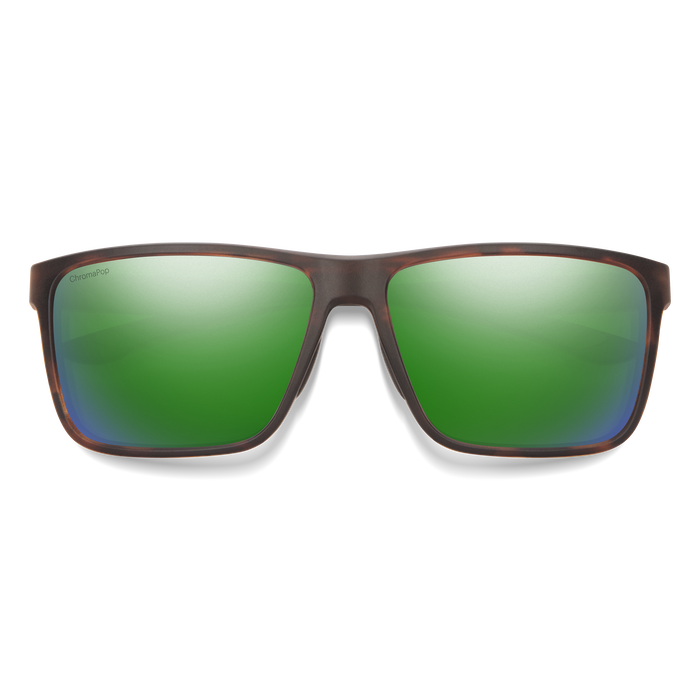 Smith Riptide Matte Tortoise Frame - ChromaPop Glass Polarized Green Mirror Lens - Polarized Sunglasses