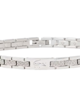 Lacoste Womens Metropole Silver-Tone Bracelet