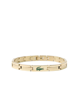 Lacoste Mens Stencil Gold-Tone Bracelet