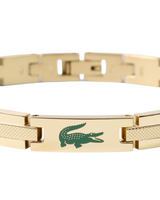 Lacoste Mens Stencil Gold-Tone Bracelet