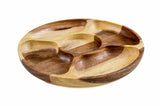 Lipper International Acacia Chip and Dip Natural Finish Platter