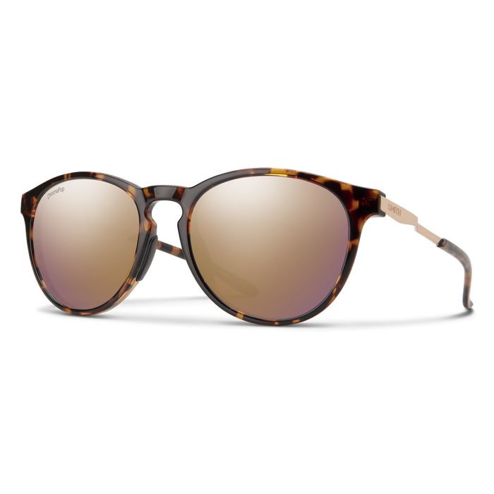 Smith Wander Tortoise Frame - ChromaPop Polarized Rose Gold Mirror Lens - Polarized Sunglasses