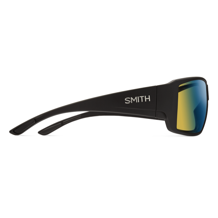 Smith Guide's Choice Matte Black Frame - ChromaPop Glass Polarchromic Yellow Blue Mirror Lens - Polarized Sunglasses
