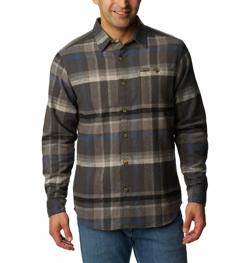Columbia Men's Pitchstone Woven Long Sleeve Shirt - Cotton Button-Up Shirt With Chest Pockets