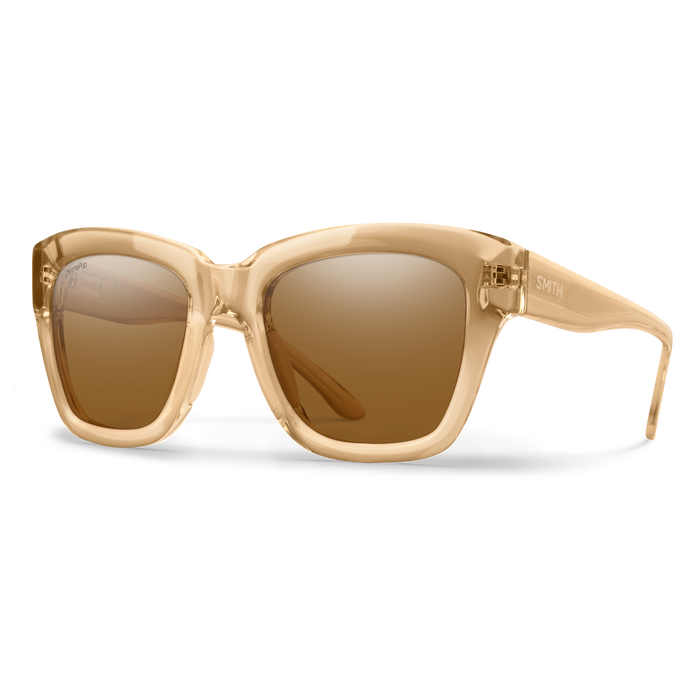 Smith Sway Champagne Crystal Frame - ChromaPop Polarized Brown Lens - Polarized Sunglasses