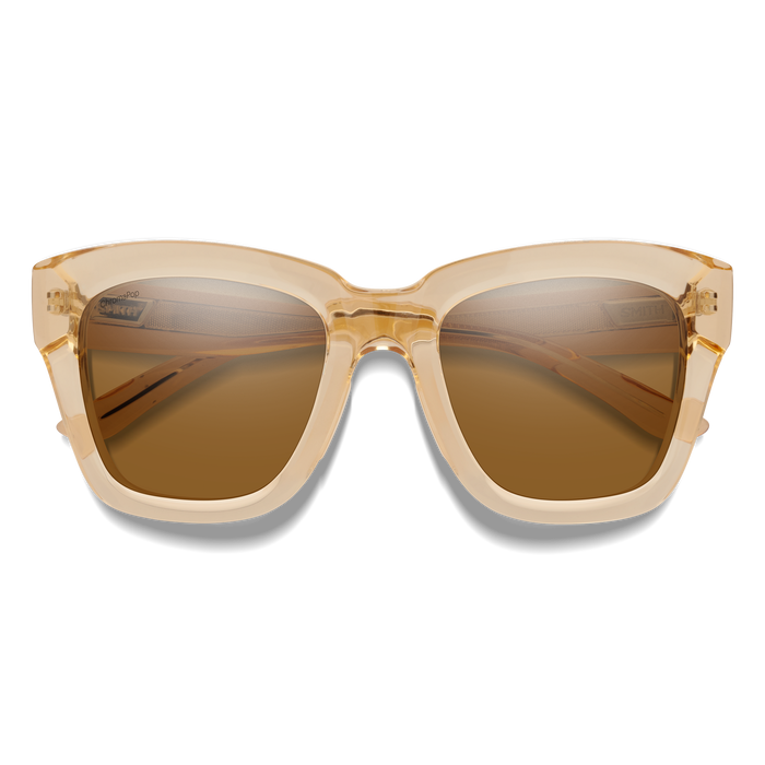 Smith Sway Champagne Crystal Frame - ChromaPop Polarized Brown Lens - Polarized Sunglasses